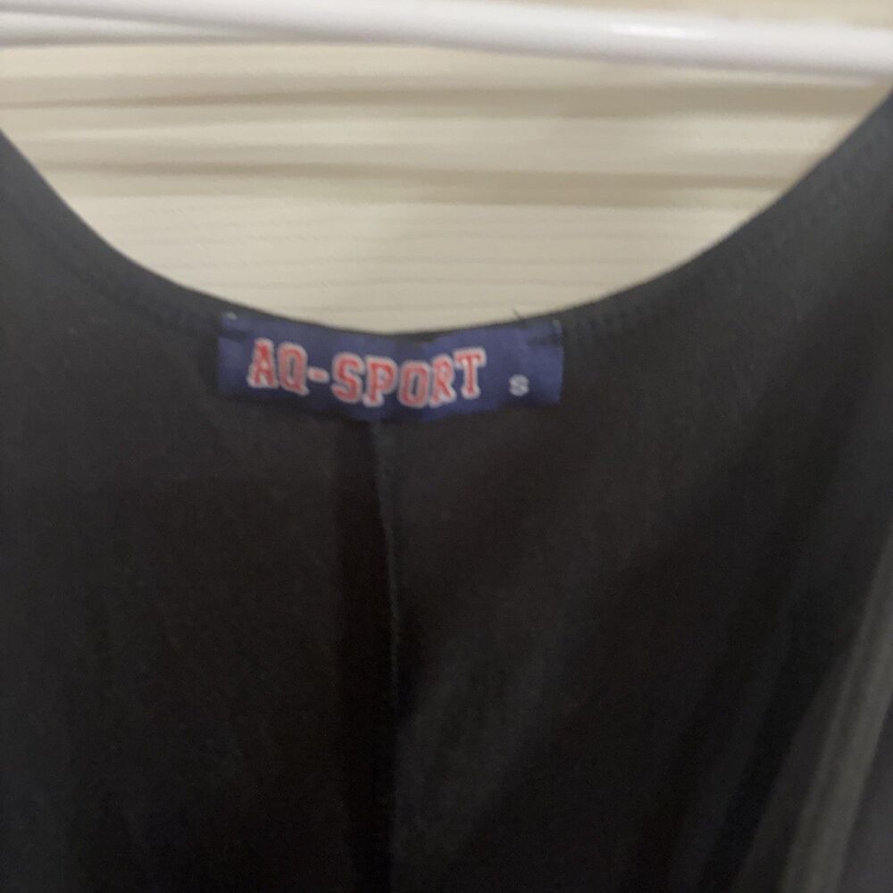 AQ-SPORT Camisole Short Unitard Black Athletic Yoga Sports Women’s Size Small - Picture 5 of 5